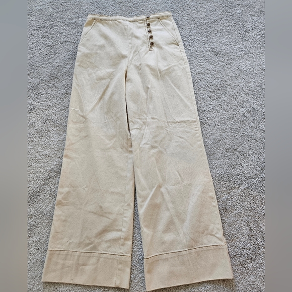🎉HP🎉 NWT Tory Burch Twill Button Front Trouser - Picture 2 of 14